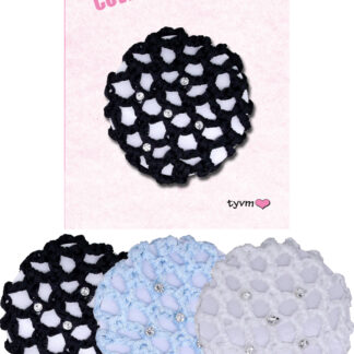 Mini Braided Bun Covers with Crystals (X44514)